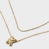 14K Gold Dipped Initial Bubble Multi-Strand Pendant Necklace - A New Day™ Gold - 4 of 4