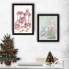 2Piece Vignette Pink Candy Land Christmas Trees Black Framed Wall Art for Living Room,Wall Art Print for Home Decor by Mary June - 2 of 4