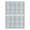 Unique Bargains Stackable Velvet Grey Jewelry Container Trays with Removable Dividers Set of 2 - 2 of 4