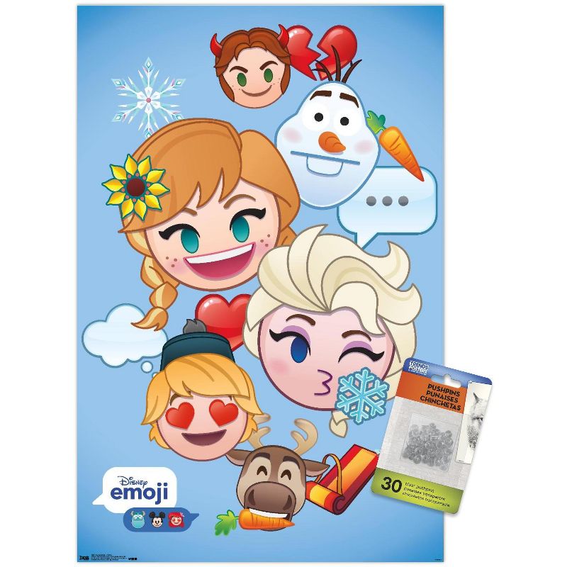 Trends International Disney Emoji - Frozen Unframed Wall Poster Prints, 1 of 7