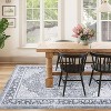 Vintage Area Rug for Living Room Bedroom Machine Washable Distressed Rug Non-Slip Low Pile Stain-Resistant Dining Accent Carpet No-Shedding - 2 of 4