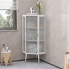 VYNXARIA Modern White Corner Storage Cabinet - 4 of 4