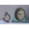 Storied Home Decorative Pewter Mantel Clock with Bird, Grey - 2 of 4