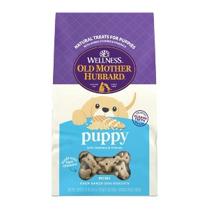 Old Mother Hubbard by Wellness Chicken Classic Crunchy Puppy Biscuits with Chicken, Apple and Carrot Flavor Mini Oven Baked Dog Treats - 20oz - 1 of 4