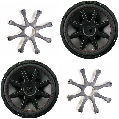 Kicker (2) CompVR 15-Inch (38cm) Subwoofer, DVC, 4-Ohm, w/ GR150 Grills