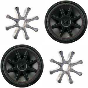 Kicker (2) CompVR 15-Inch (38cm) Subwoofer, DVC, 4-Ohm, w/ GR150 Grills - 1 of 4
