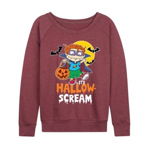 Women's - Rugrats - It's Hallow Scream Lightweight French Terry Wide Neck Long Sleeve Shirt - 1 of 4