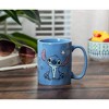 Silver Buffalo Disney Lilo & Stitch Blue Wax-Resist Ceramic Pottery Mug | Holds 17 Ounces - 3 of 4