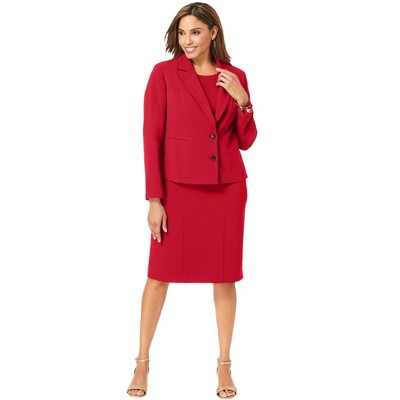 Jessica London Women's Plus Size 2-Piece Stretch Crepe Single-Breasted Jacket Dress