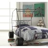 TiramisuBest Gunmetal Twin Metal Bed with Go Kart Design, 56x84x51 inches, 51 lbs - 3 of 4