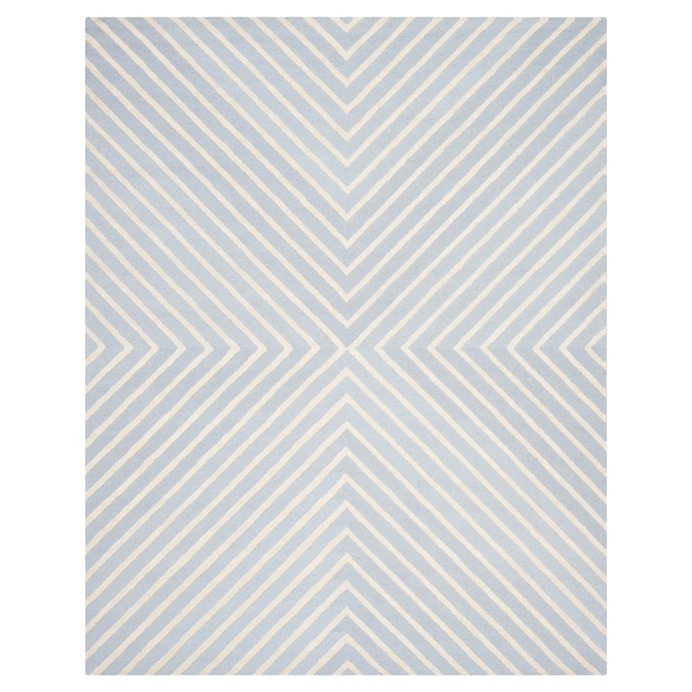 9'x12' Color Block Area Rug Light Blue/Ivory - Safavieh