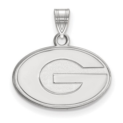 Black Bow Jewelry 14k White Gold Georgia Bulldogs NCAA Small Pendant