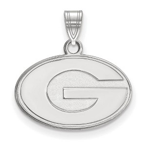 Black Bow Jewelry 14k White Gold Georgia Bulldogs NCAA Small Pendant - 1 of 3