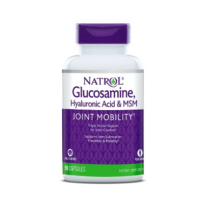  Natrol Dietary Supplements Glucosamine, Hyaluronic Acid & Msm Capsule 90ct 