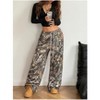 BLUEMING Womens Camo Pants Wide Leg Baggy Sweatpants Elastic Waist Drawstring Loose Pants Trendy Trousers - 4 of 4