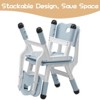 Kids Chair Set of 2, 5 Level Height Adjustable Kid Chair, Plastic Toddler Chairs ,Suitable for Home Family Classroom Nursery Indoor Use - 4 of 4