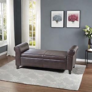 NicBex Modern 50" Storage Bench with Curved Arms for Bedroom and Living Room - 1 of 4