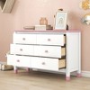 Storage Dresser Wood Storage Cabinets Easy Installation Drawer Cabinet With 6 Drawers Storage Cabinet - 2 of 4