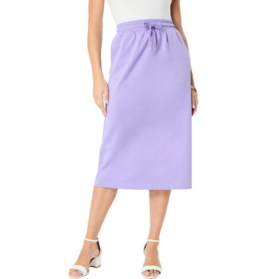 Roaman's Women's Plus Size French Terry Skirt