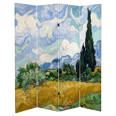 Van Gogh Almond Blossoms and Wheat Field Canvas Folding Room Divider