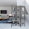 Gulches 47x71" Room Photo Frames Screen Divider Screens, 3 Panel Decorative Screen with Photo Frames, Antique Mirror, Candle Stick - 3 of 4