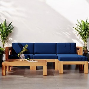 Mshliw 5-Piece Outdoor Sectional Sofa Set with Cushions, and Tea Table – Stylish Patio Seating for Garden, Deck, or Balcony - 1 of 4
