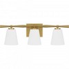 Quoizel Lighting Brindley 3 - Light Vanity in  Aged Brass - 3 of 4