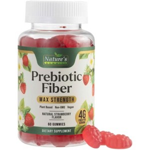 Fiber Gummies for Adults, Daily Prebiotic Fiber Supplement 4g - Digestive Health - 60 Gummies By Nature's Gummies - 1 of 4