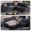Dyonery 5 Seat L Shaped Modular Sectional Sofa with Pull Out Bed, USB Ports, Adjustable Backrest & Storage, Tool-Free Assembly - 3 of 4