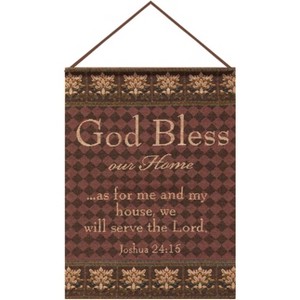 Manual Woodworkers and Weavers "God Bless Our Home" Framed Wall Hanging, 12.5 x 18 Inches, Inspirational Verse Decor for Entry or Living Room - 1 of 3