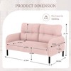 LIVAREEmlen Comfortable Monochrome Double Sofa,Corduroy Fabric,Suitable for Living Rooms and Bedrooms - 3 of 4