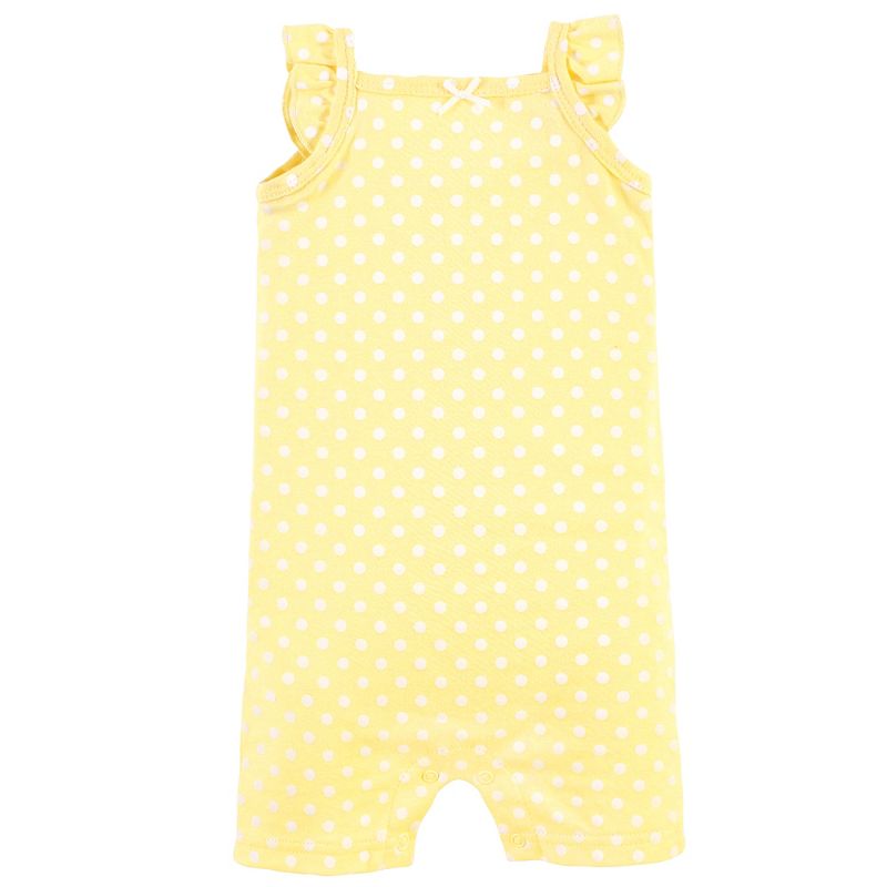 Hudson Baby Infant Girl Cotton Rompers, Daisy, 5 of 6
