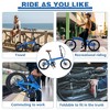 NAYSAYE 20 Inch Folding City Bike Lightweight Aluminum Frame 7 Speed for Commuting and Travel, Blue, 57.09"*24.8"*39.37" - 4 of 4