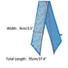 INSPIRE CHIC Women's Paisley Polka Dots Pattern Skinny Long Satin Silky Ribbon Neck Scarves 1Pc - 3 of 4