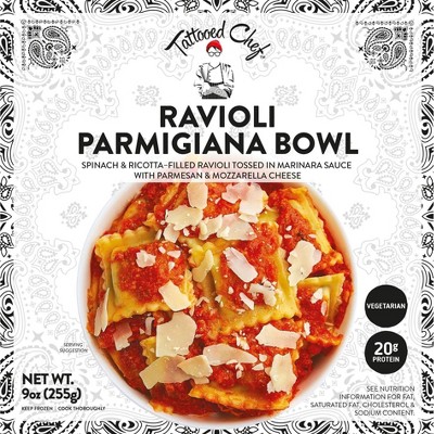 Tattooed Chef Frozen Ravioli Parmigiana Bowl - 9 oz