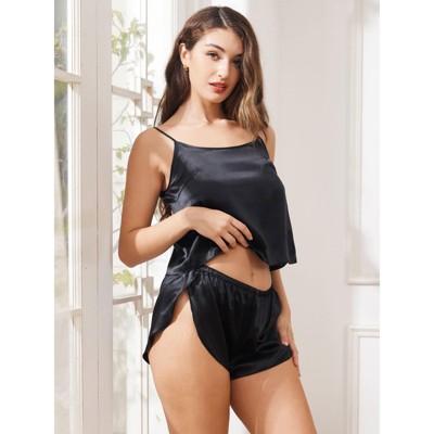 SilkSilky Women's Adjustable Spaghetti Strap Pure Silk Camisole Set