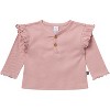 Modern Moments by Gerber Baby Girls' 4-Piece Henley Ruffle Top With Pants - 3 of 4