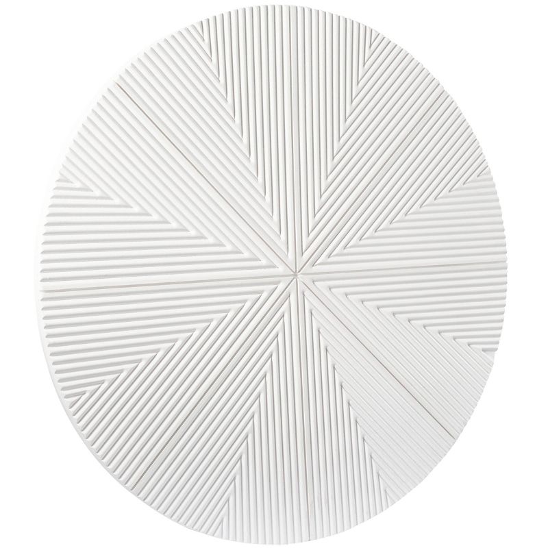 Wood Geometric Carved Radial Wall Decor White - CosmoLiving by Cosmopolitan, 5 of 6