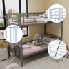 SeaCamel Heavy Duty Twin Over Full Metal Bunk Bed - Removable Stairs, 12" Under-Bed Storage, White for Teens & Adults - 4 of 4