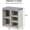 Gray 41 Inches Entryway Shoe Storage Cabinet Bench with 10 Cubbies Shoe Rack with Cushion Adjustable Compartment - 3 of 4
