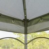 Resenkos Outdoor Garden Gazebo, Sunshade Gazebo Canopy,10' x 10' Double Roof Outdoor Gazebo Canopy Shelter with Netting, Gray - 4 of 4