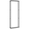 vidaXL Firewood Rack Matt Black 43.3 in.x11 in.x122.8 in. Steel - 2 of 4