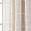 Lush Décor Farmhouse Textured Back Tab/Rod Pocket Sheer Window Curtain Panels Set - 3 of 4