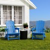 DSVIMOY 2PCS Patio Adirondack Chairs, Patio Chair with Cup Holder, Outdoor Comfortable Set for Backyard, Blue, 31.4"*29.6"*36.4" - 4 of 4