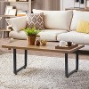 Set of 2 Black Metal Table Legs, Industrial Style Furniture Legs for Dining Tables, Coffee Tables, Durable and Modern Support for Home and Office - 4 of 4