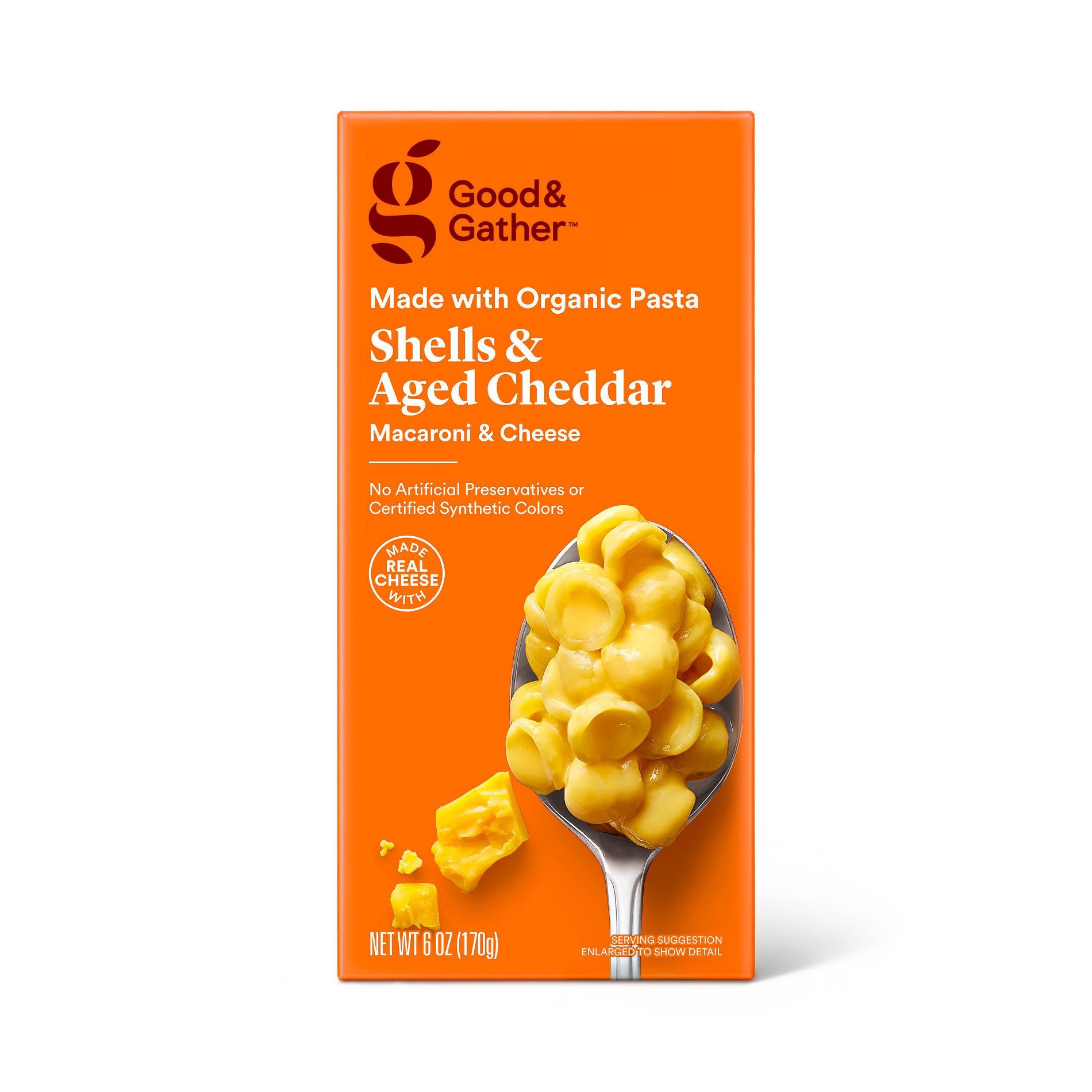 Organic Shells and Classic Cheddar Macaroni and Cheese - 6oz - Good & Gather™