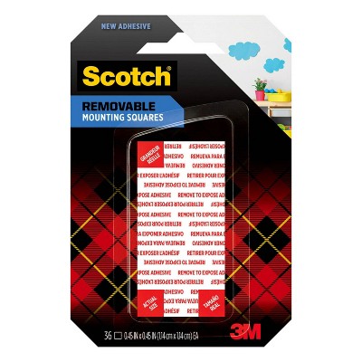 Scotch 36ct Removable Mounting Adhesives Squares : Target