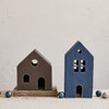 Storied Home Decorative Hand-Painted Paper Mache House, Blue and Gold - 4 of 4