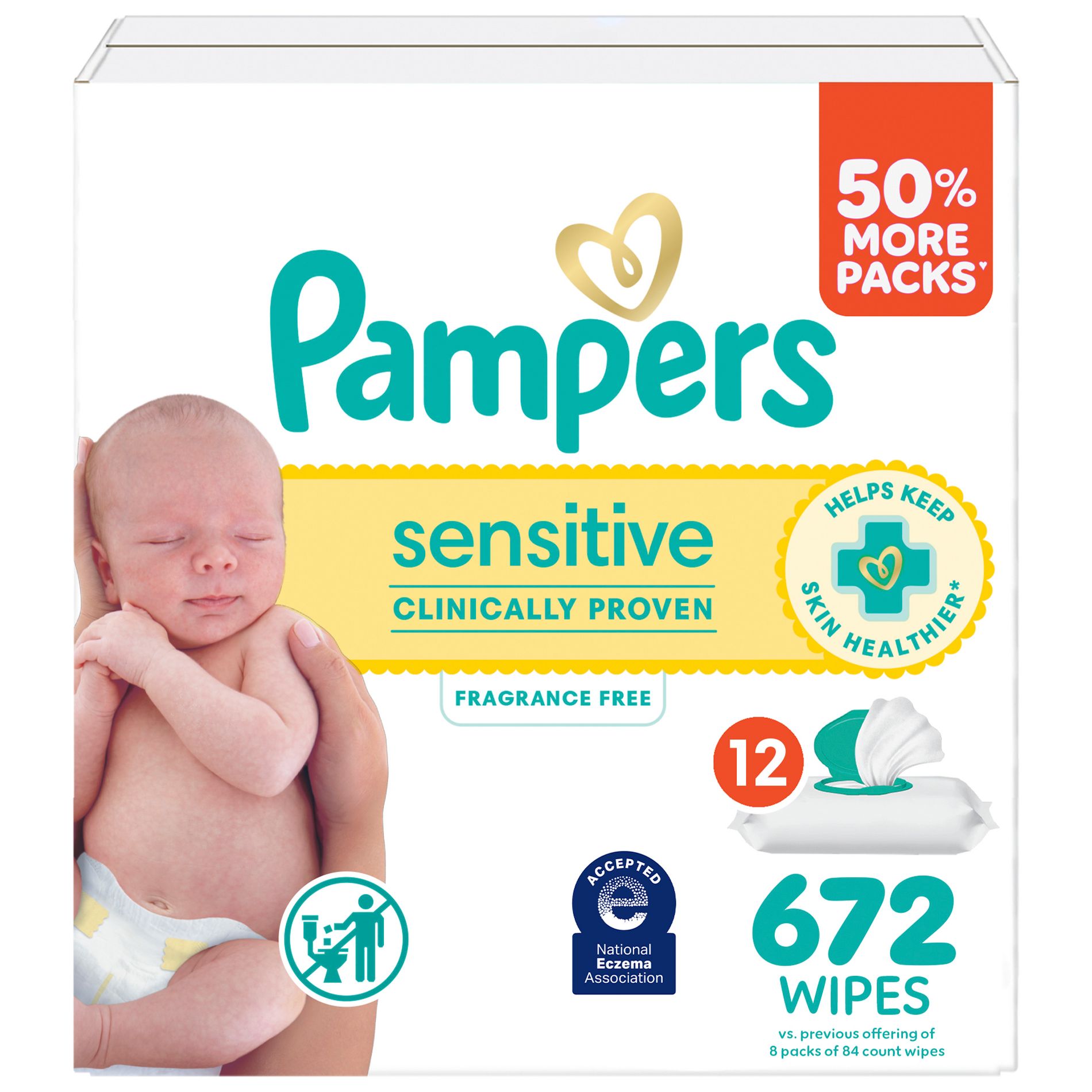 Pampers Sensitive Baby Wipes - 672ct