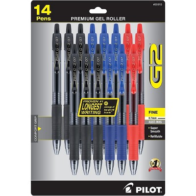 Pilot G2 Premium Retractable Gel Ink Rolling Ball Pens Fine Point 30815